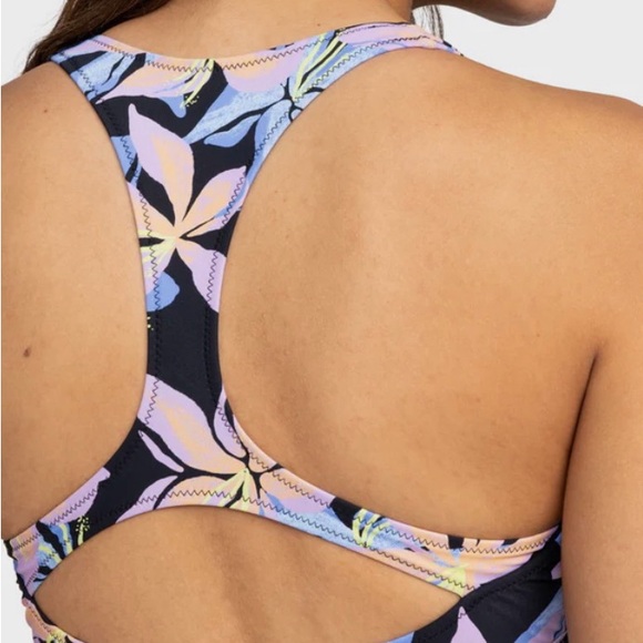 Roxy Active Bralette Bikini Top, ANTHRACITE KISS - Picture 2 of 6